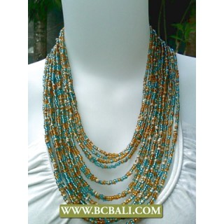 Multi Strand mix colors Squins Fashion Necklaces